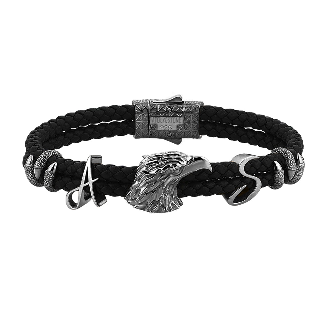 Statement Eagle Leather Bracelet