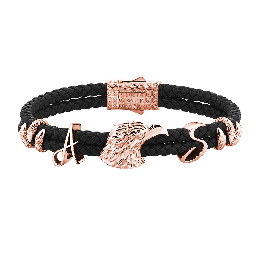 Statement Eagle Leather Bracelet