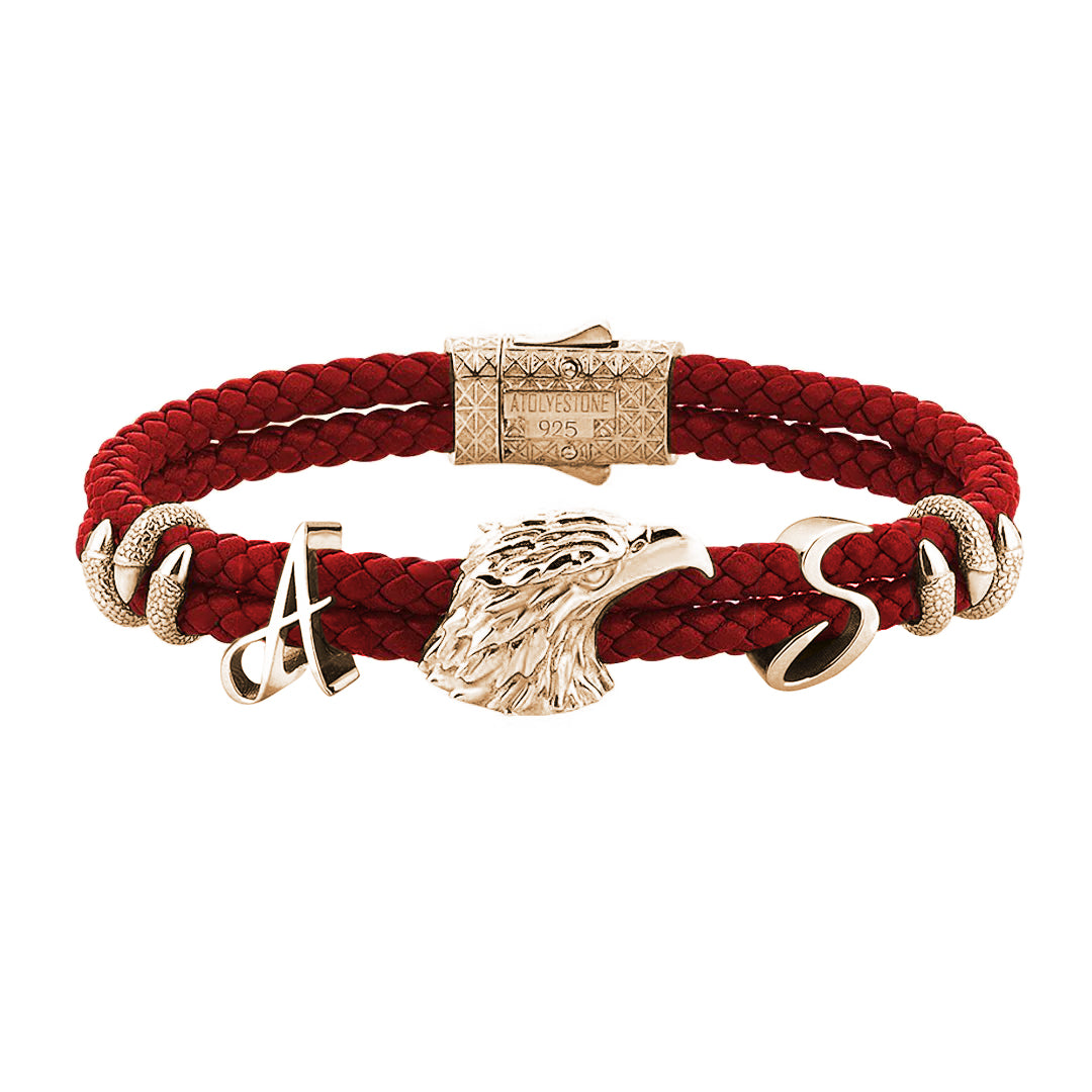 Statement Eagle Leather Bracelet