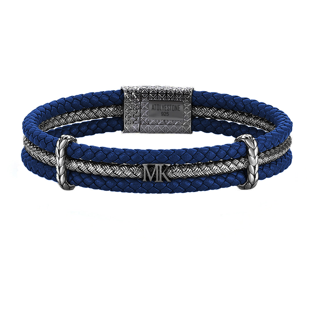 Statement Triple Row Leather Bracelet