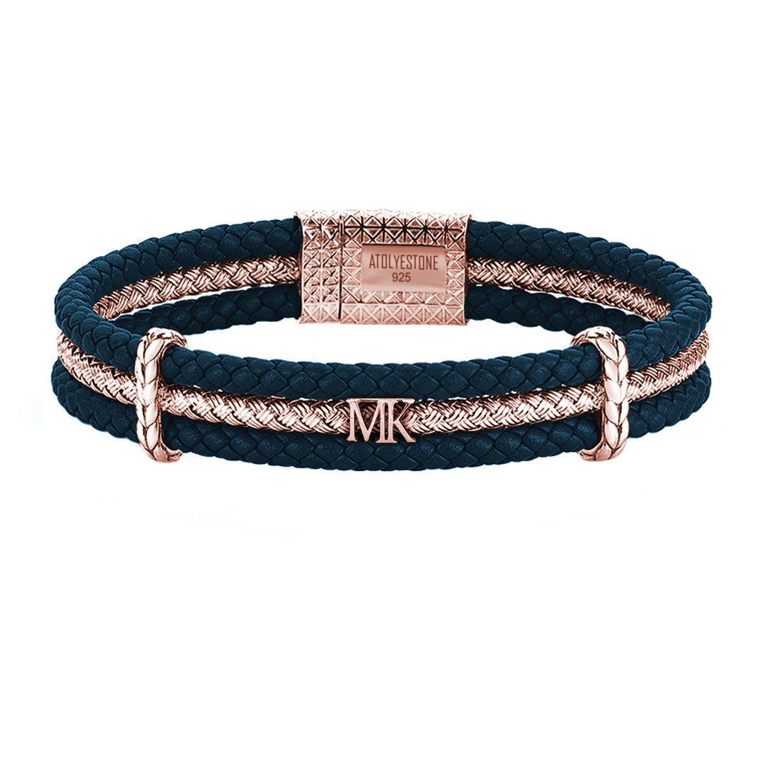 Statement Triple Row Leather Bracelet