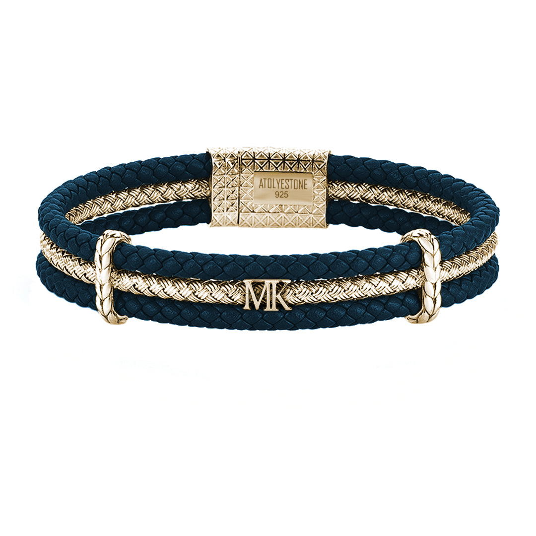 Statement Triple Row Leather Bracelet
