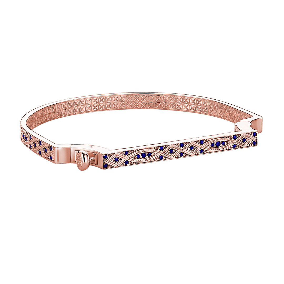 Sapphire Streamline Bangle in 18k Gold