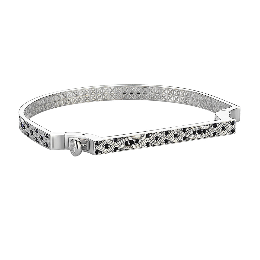 Men’s Streamline Bangle in White Gold