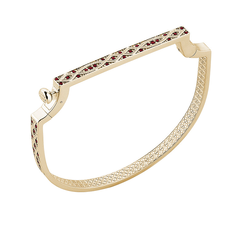 Streamline Bangle in 18k Gold with Ruby