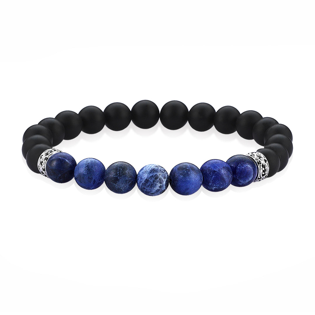 Streamline Beaded Bracelet - Matt Sodalite