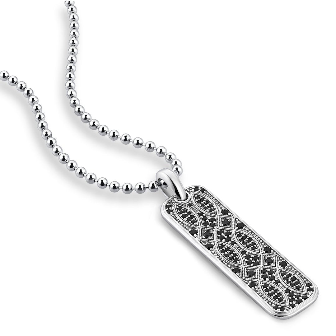 Streamline Tag Pendant in Silver