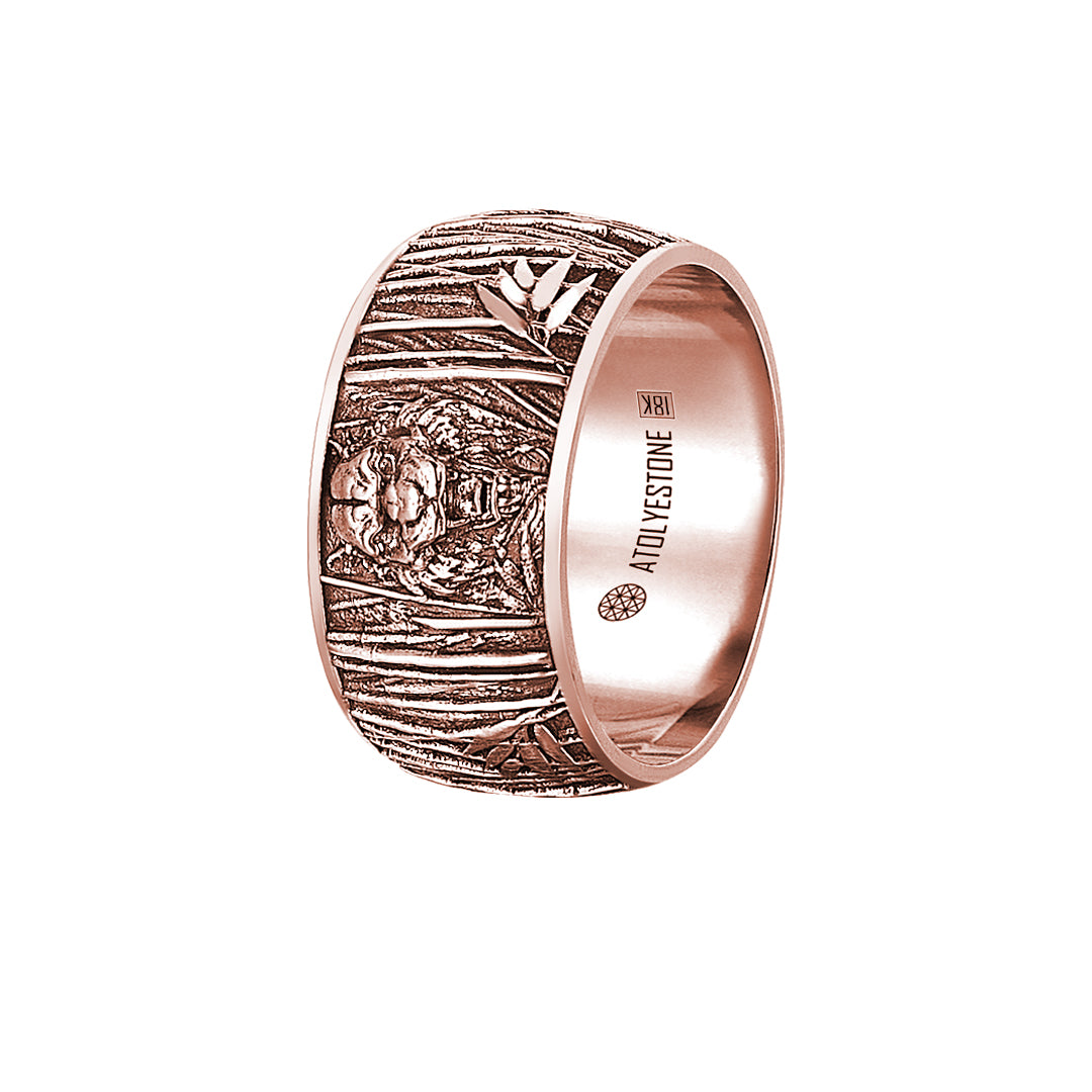 Tiger Band Ring in Gold