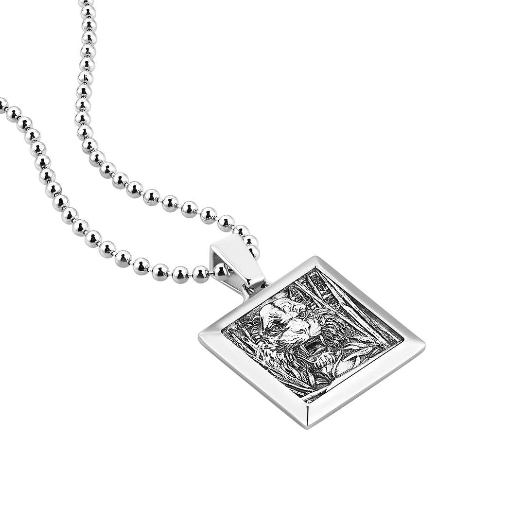 Tiger Square Pendant in Gold (Pendant Only)