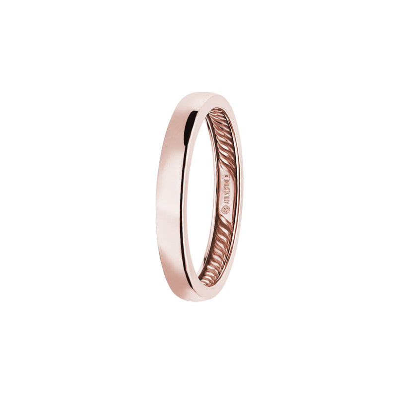 Men's Solid Rose Gold Wedding Band Ring