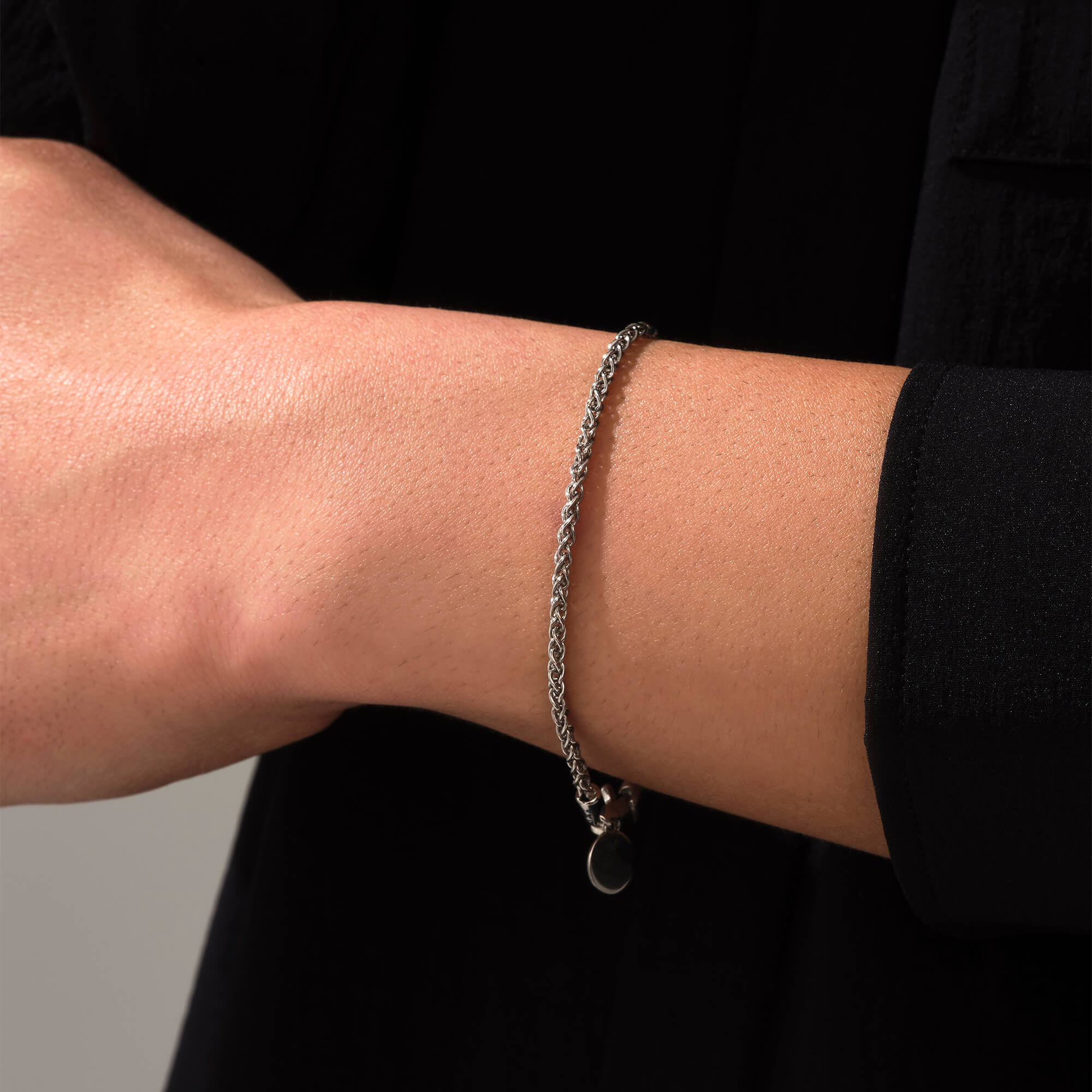 Wheat Chain Bracelet in Silver