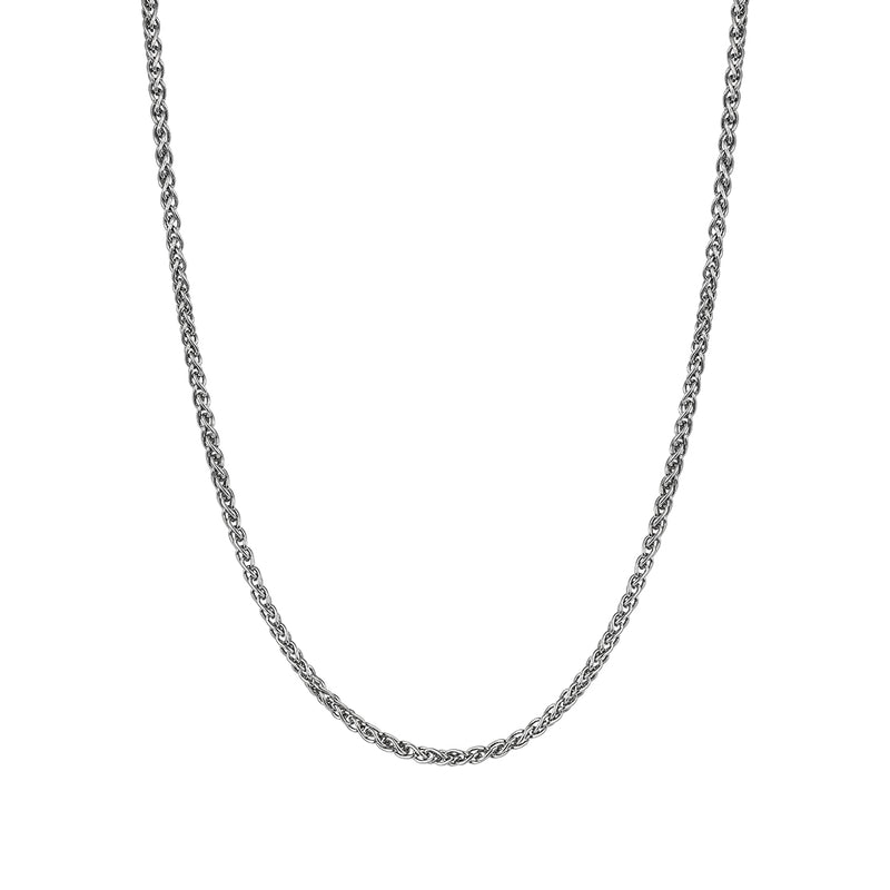 Wheat Necklace Chain in Silver