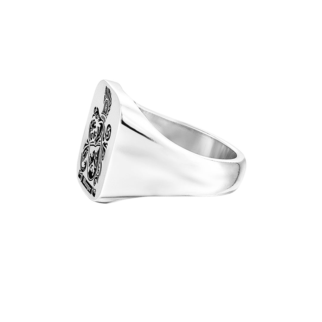 Carved Signet Square Ring Base for Family Crest by Atolyestone
