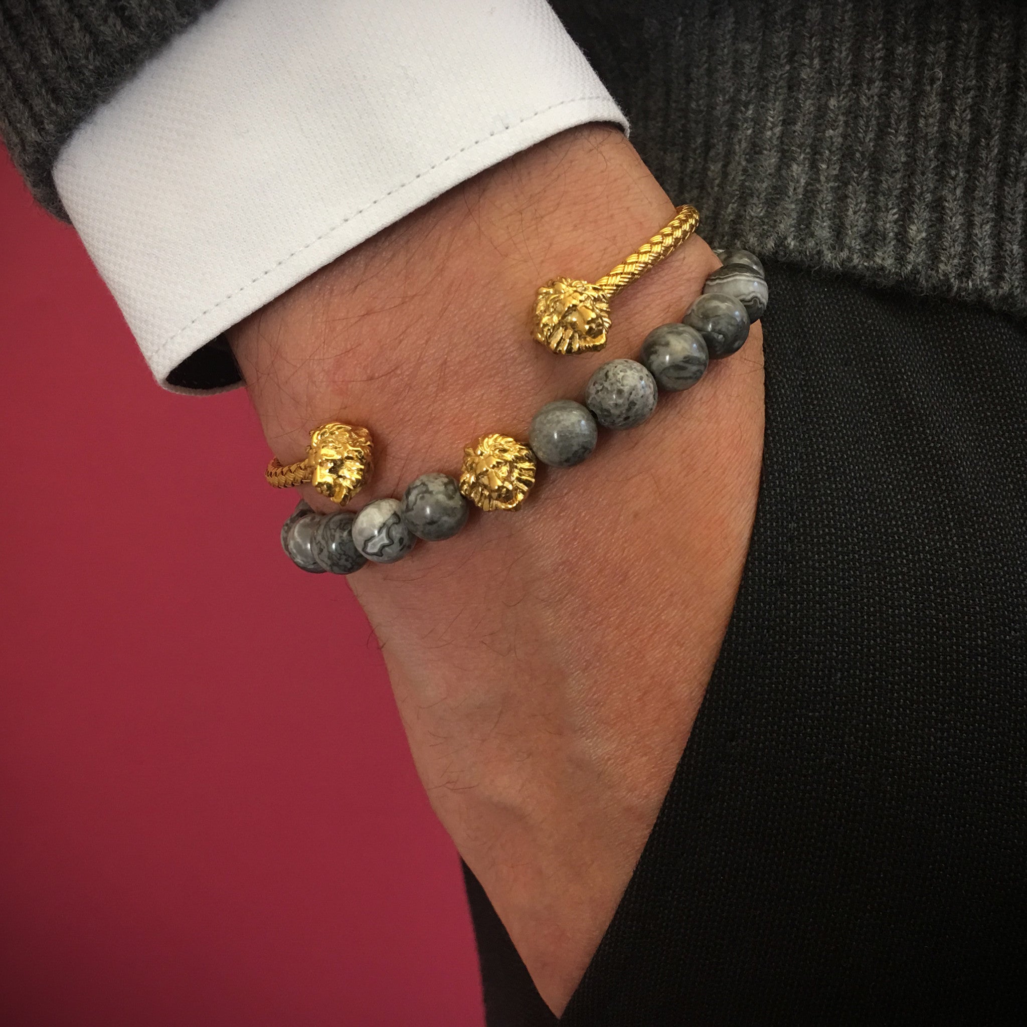 Jasper Beaded Bracelets Men