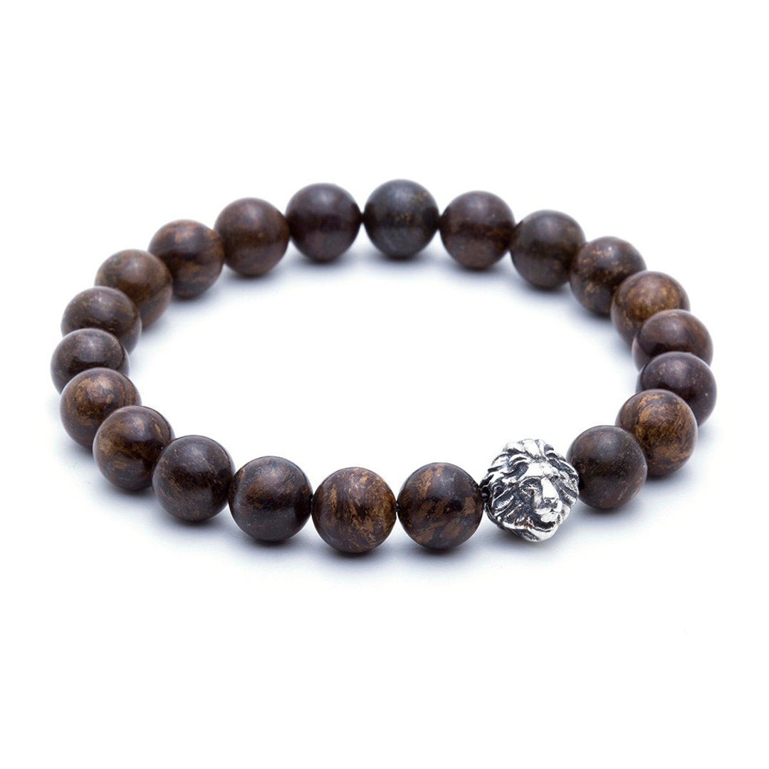 Exclusive Leo Beaded Bracelets - Oxidised Silver - Bronzite