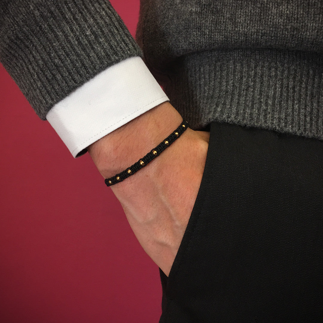9 Balls Macrame - Silver for Men