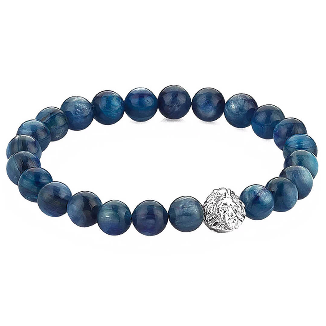 Exclusive Leo Beaded Bracelets - Silver - Kyanite