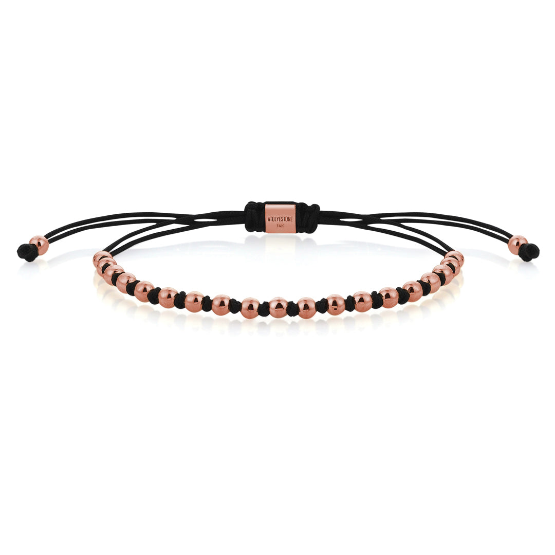 Macrame Knots - Rose Gold - Black