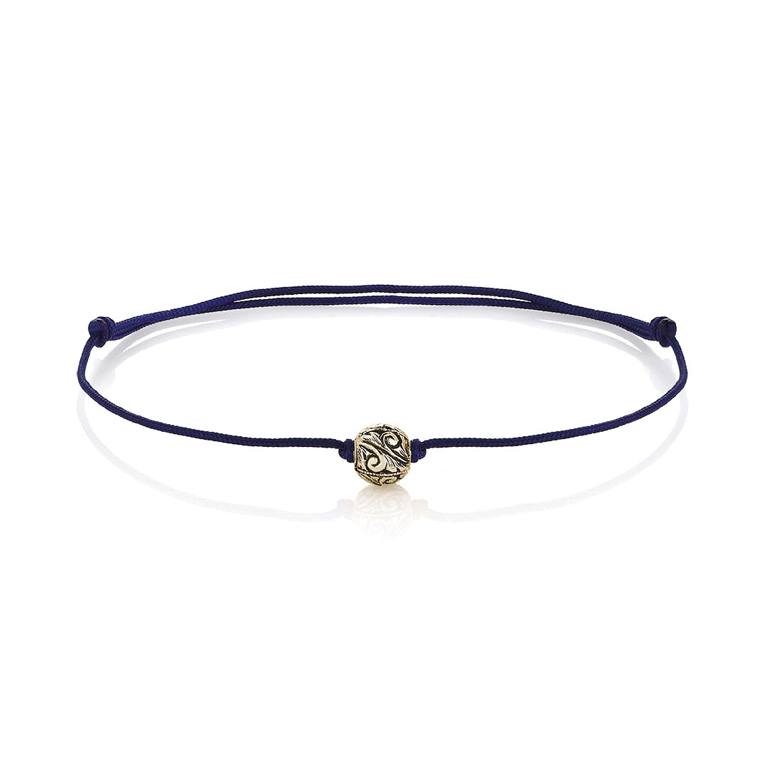 Classic Charm Macrame - Solid Gold - Navy - Yellow Gold