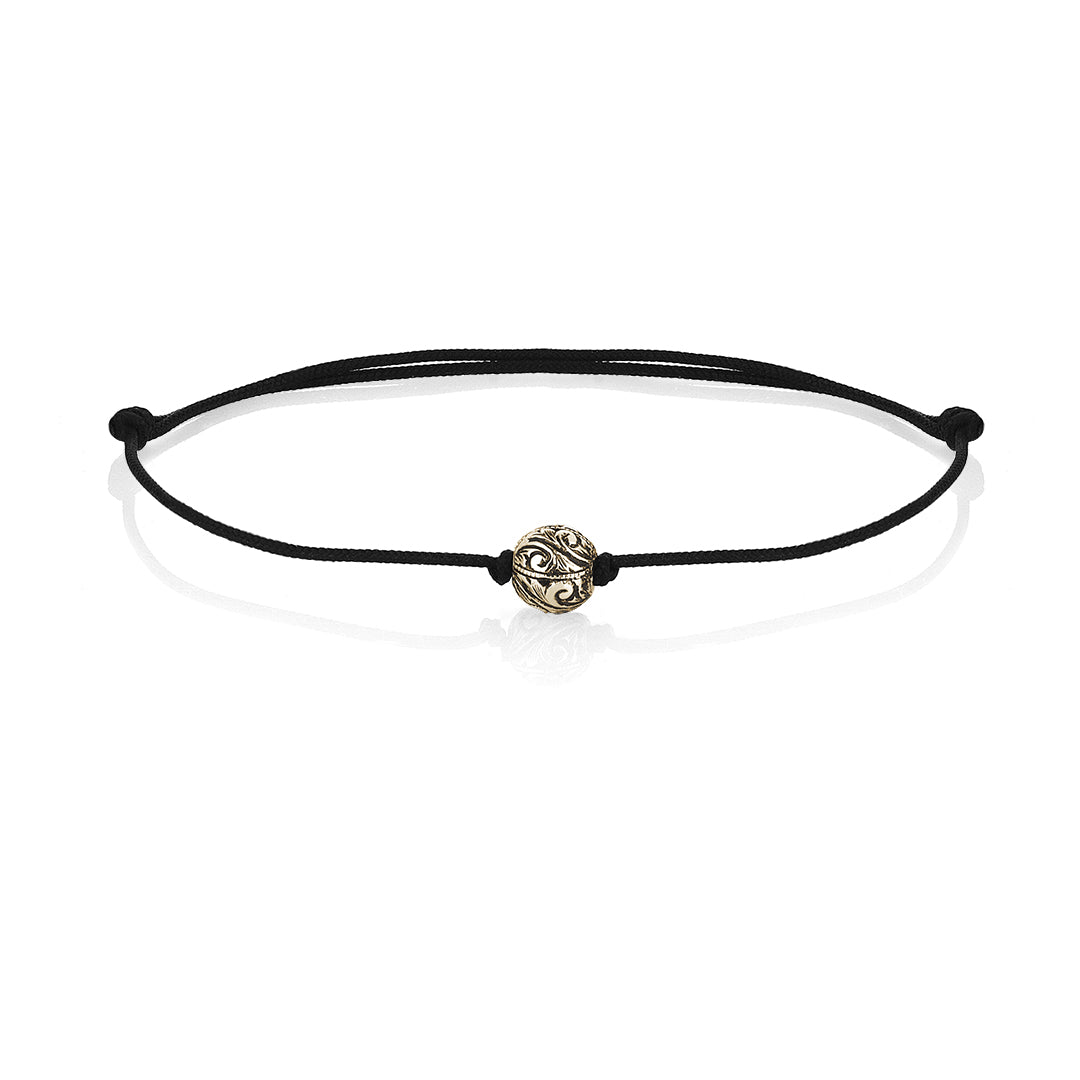 Classic Charm Macrame - Solid Gold - Black - Yellow Gold