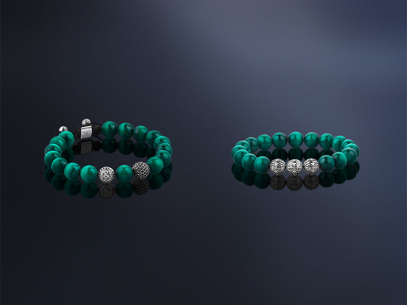 Natural Malachite Bracelets for Men