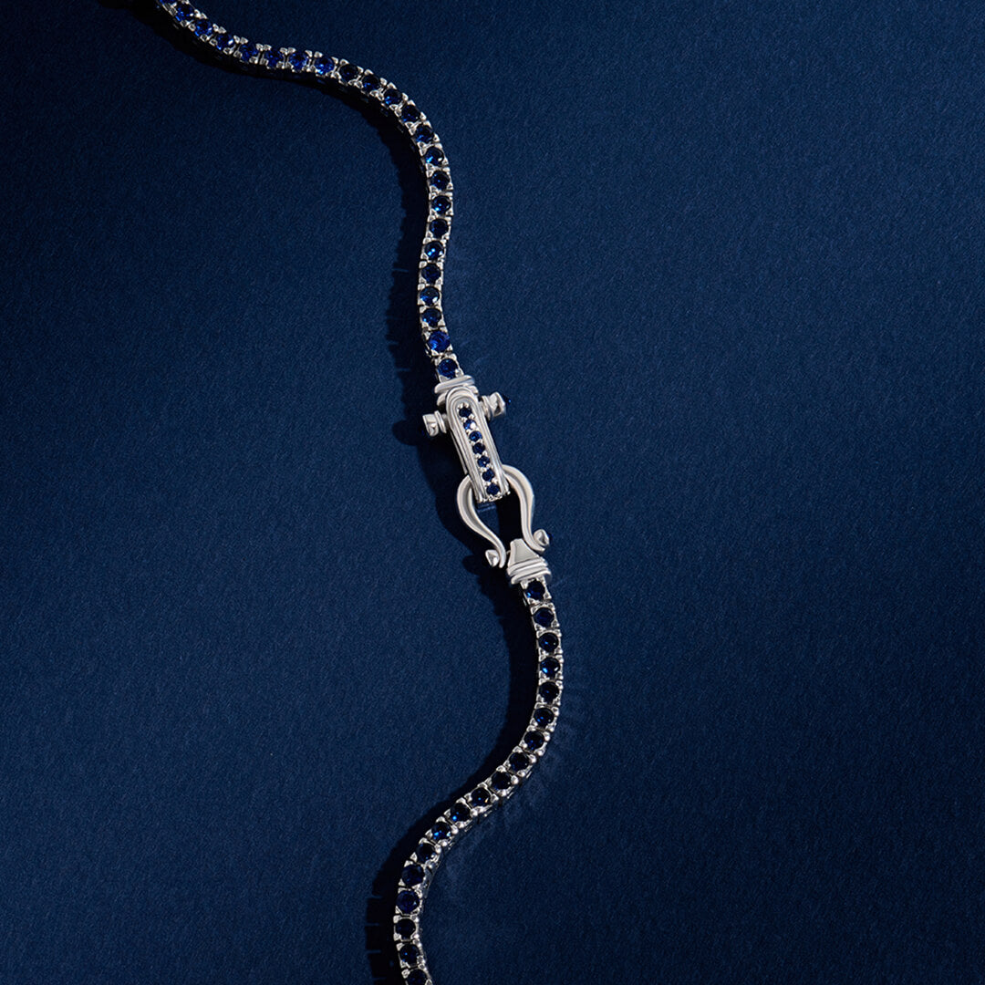 Atolyestone Men's Iconic Tennis Bracelet in Real Gold