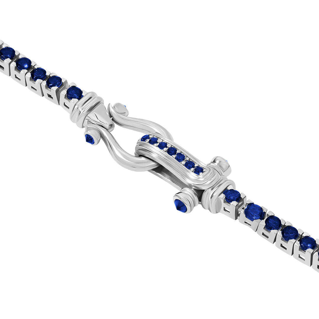 Atolyestone Iconic Tennis Design Bracelet in 925 Sterling Silver