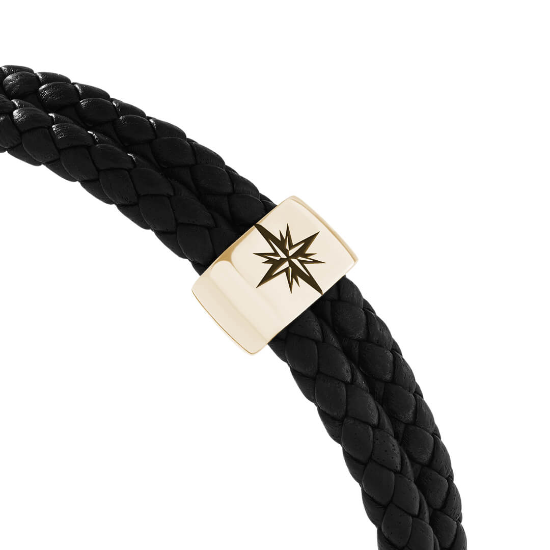 Atolyestone North Star Elements in Solid Gold - Star Detail