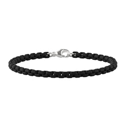Men's Black Box Chain Bracelet