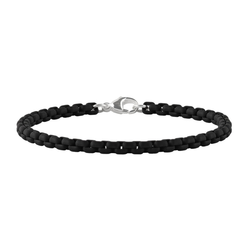 Men's Black Box Chain Bracelet