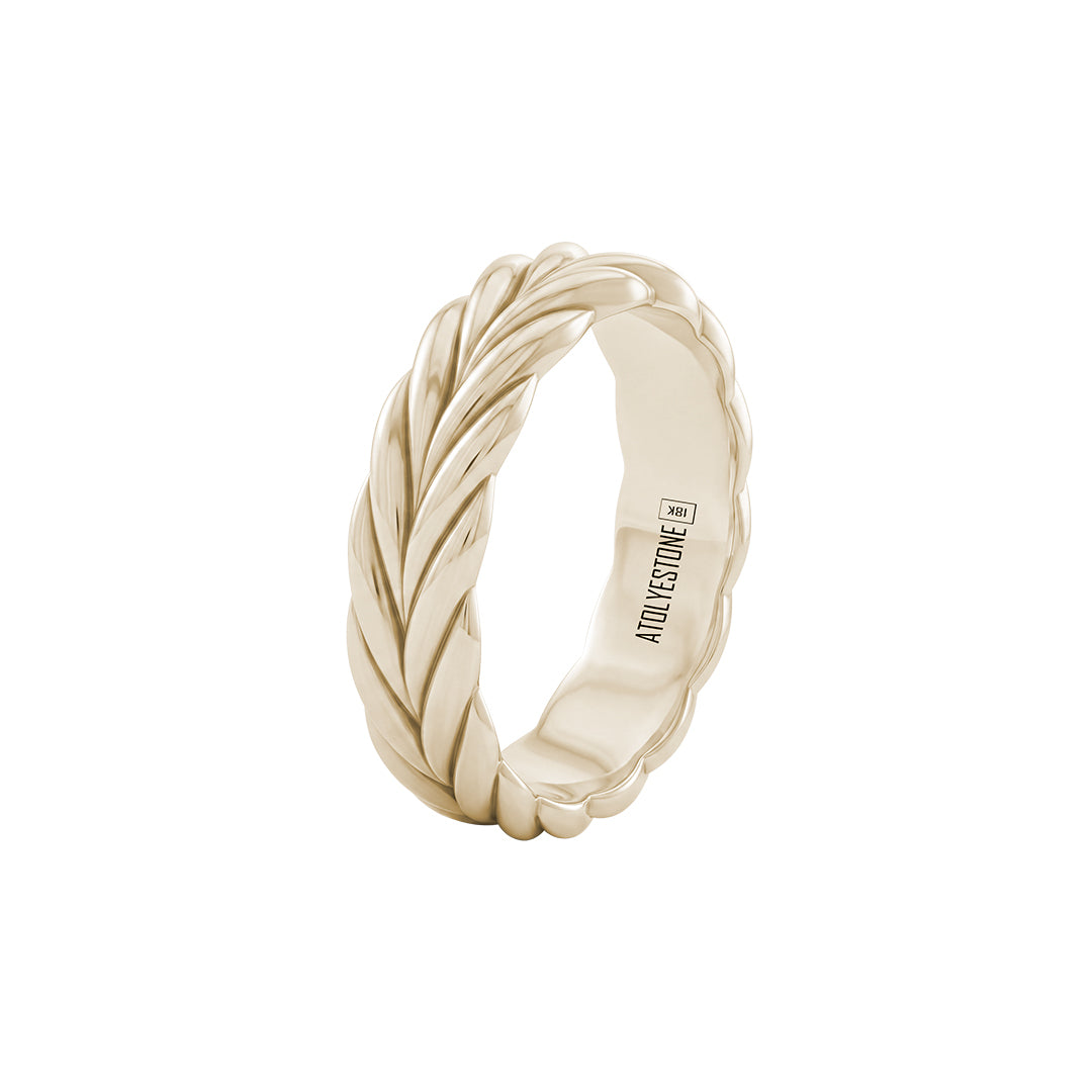 Braided Gold Band Ring