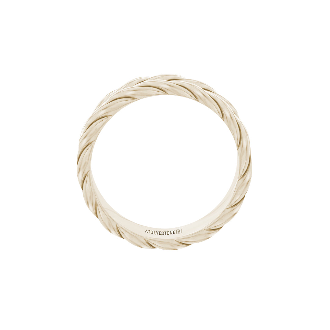 Braided Solid Gold Band