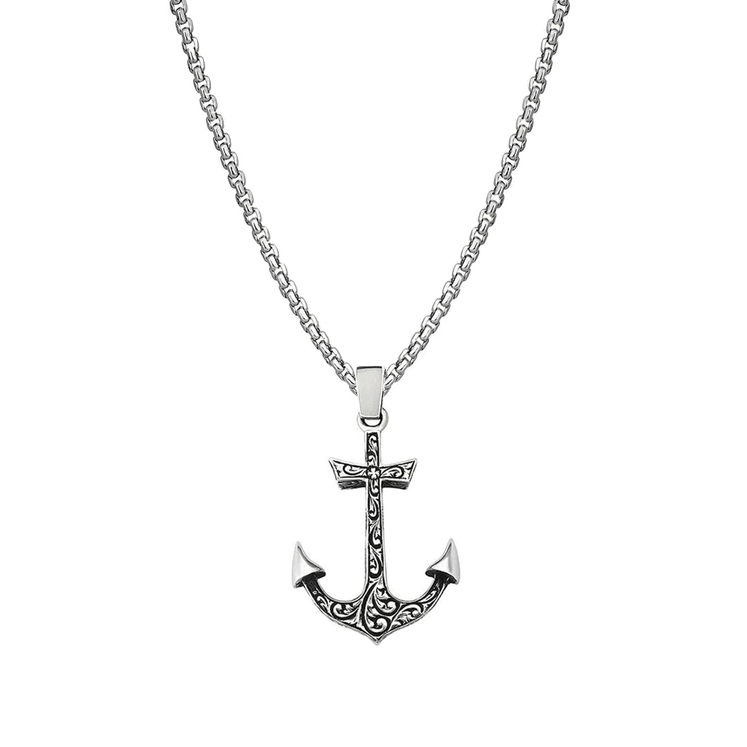Classic Anchor Necklace With Chain