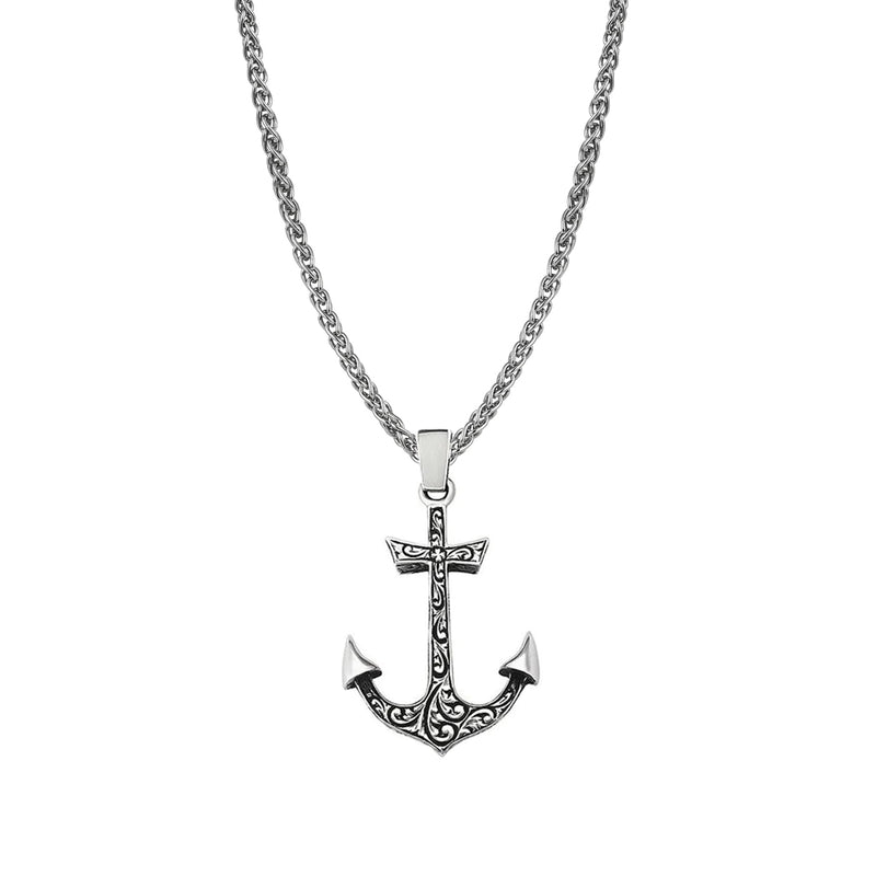 Classic Anchor Necklace With Chain