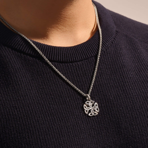 Celtic Dara Knot Pendant in 925 Solid Silver