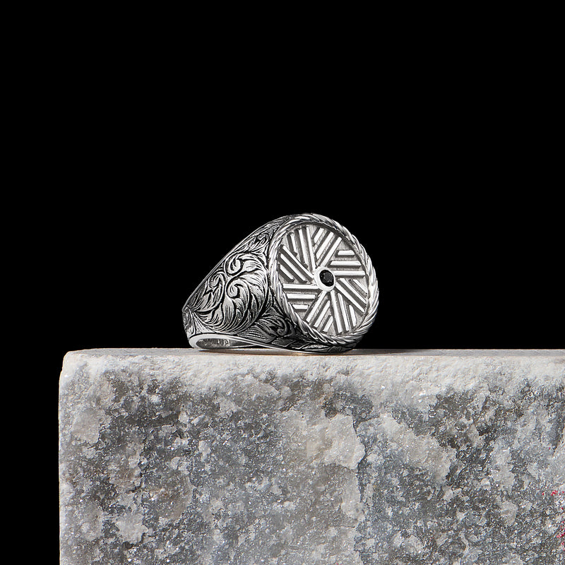 Classic Millstone Signet Ring in Silver