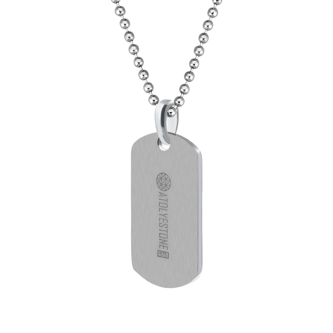 Classic Soldier Tag Necklace - Solid Silver  (Pendant Only)
