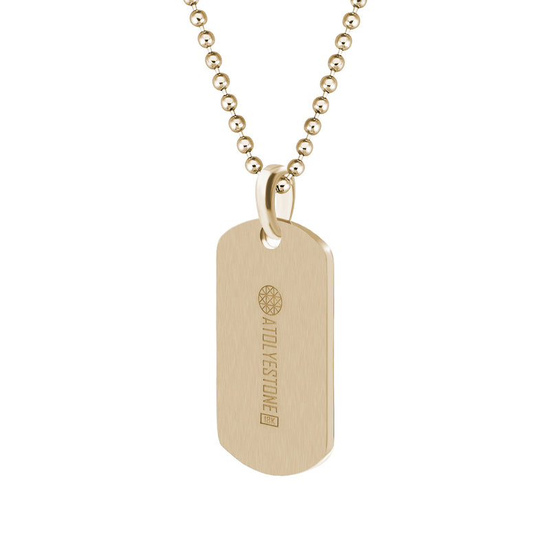 Tags Military Custom Luccello 18K Yellow Gold Dog Tag Cross