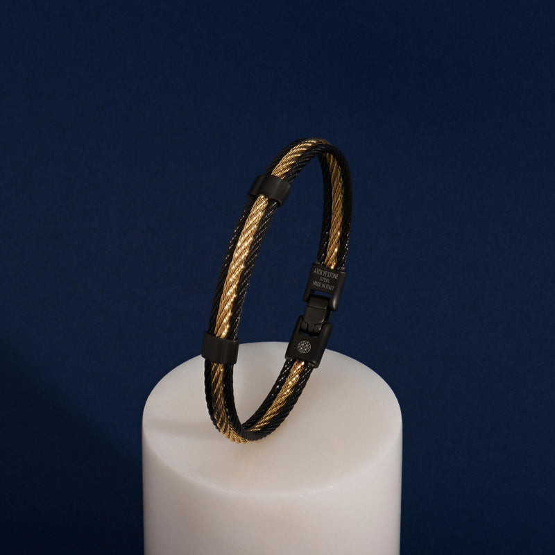Eclipse Double Colored Cable Bracelet for Men