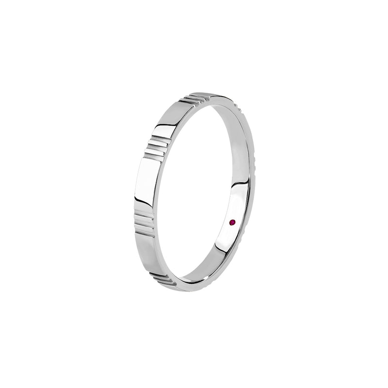 Men's 925 Sterling Silver Etched Band Ring