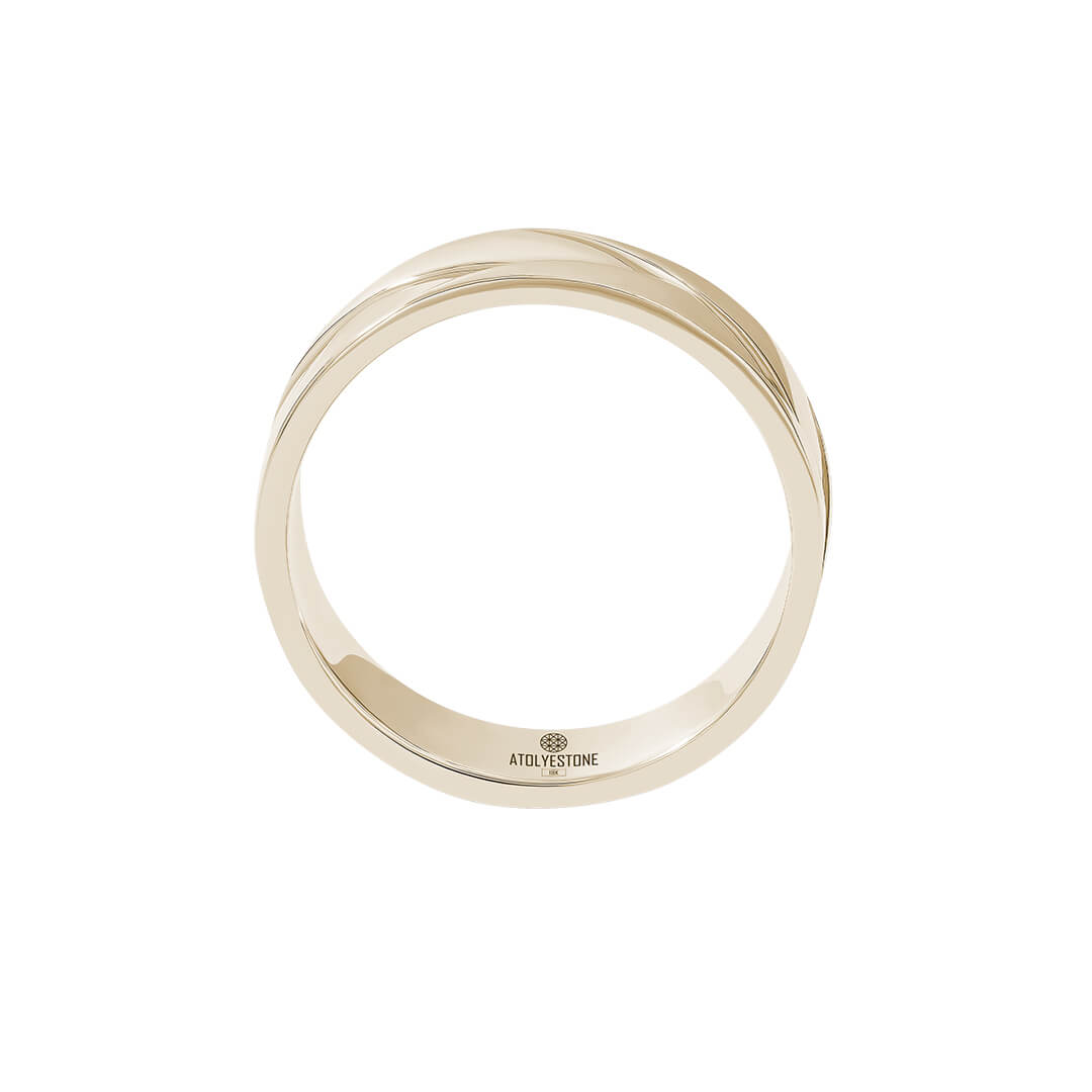 Solid Gold Flat-Braid Band Ring