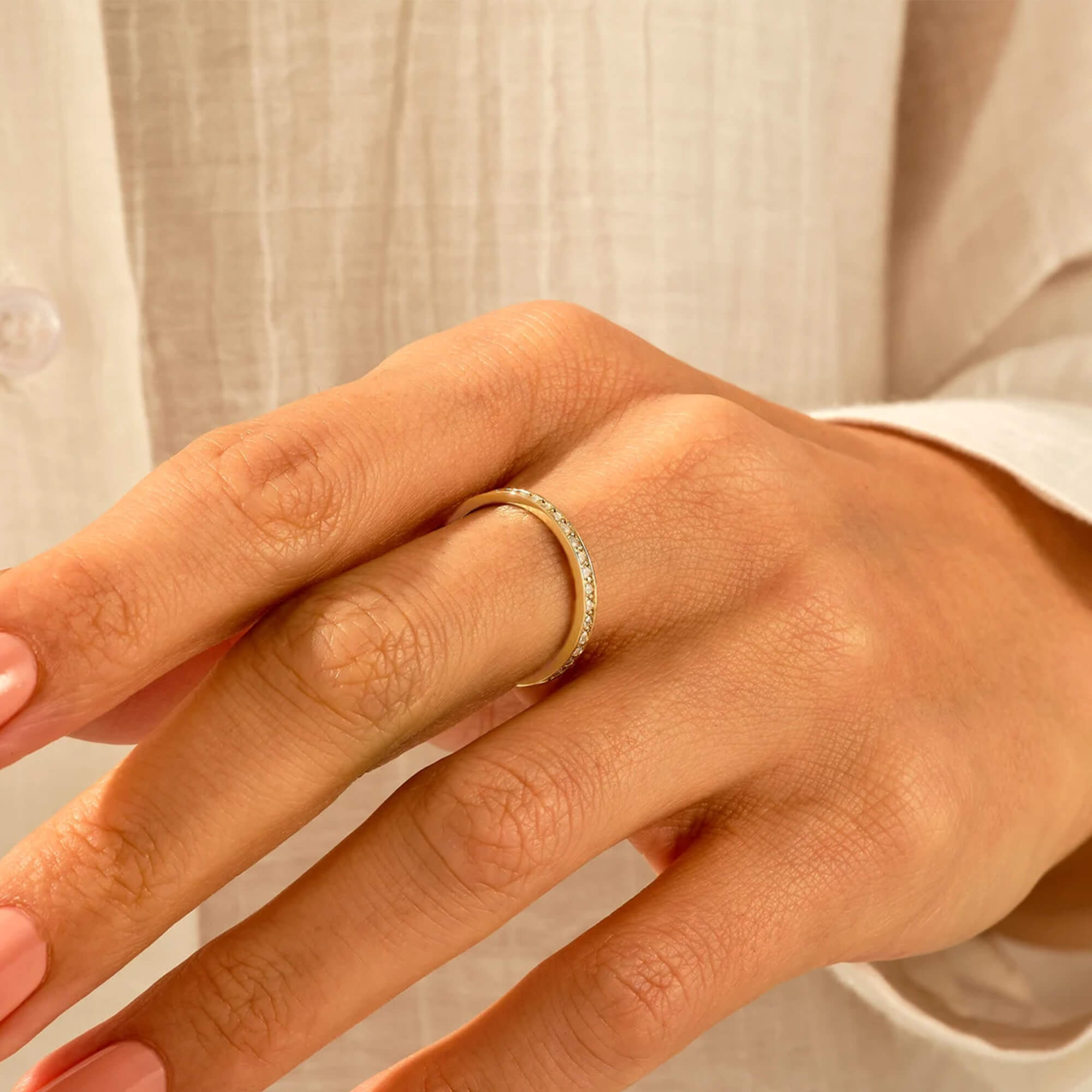 0.21 ctw White Diamond Full Eternity Wedding Ring