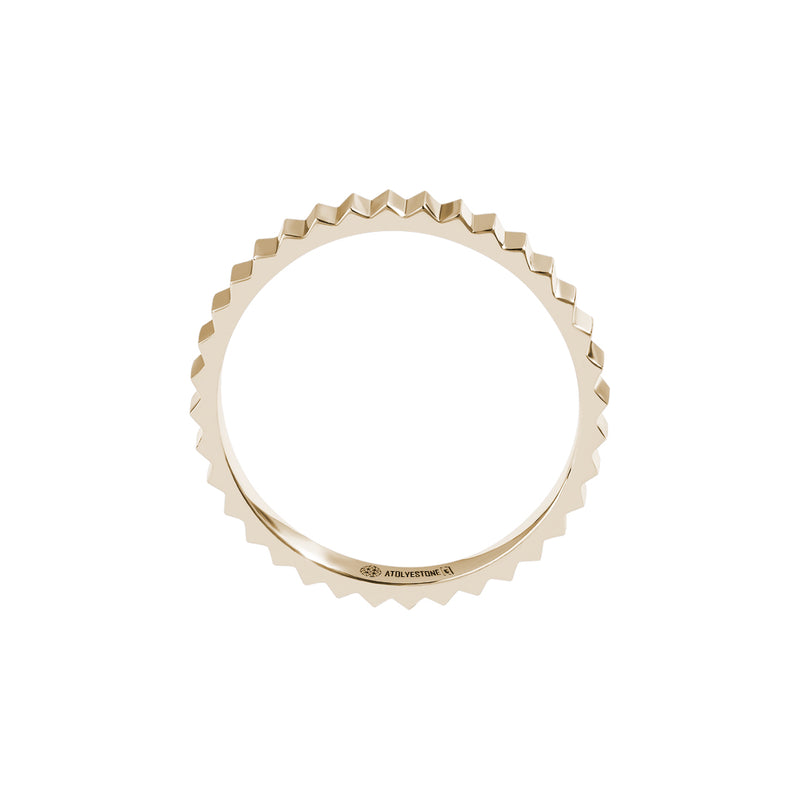 Gear Band Ring in Gold