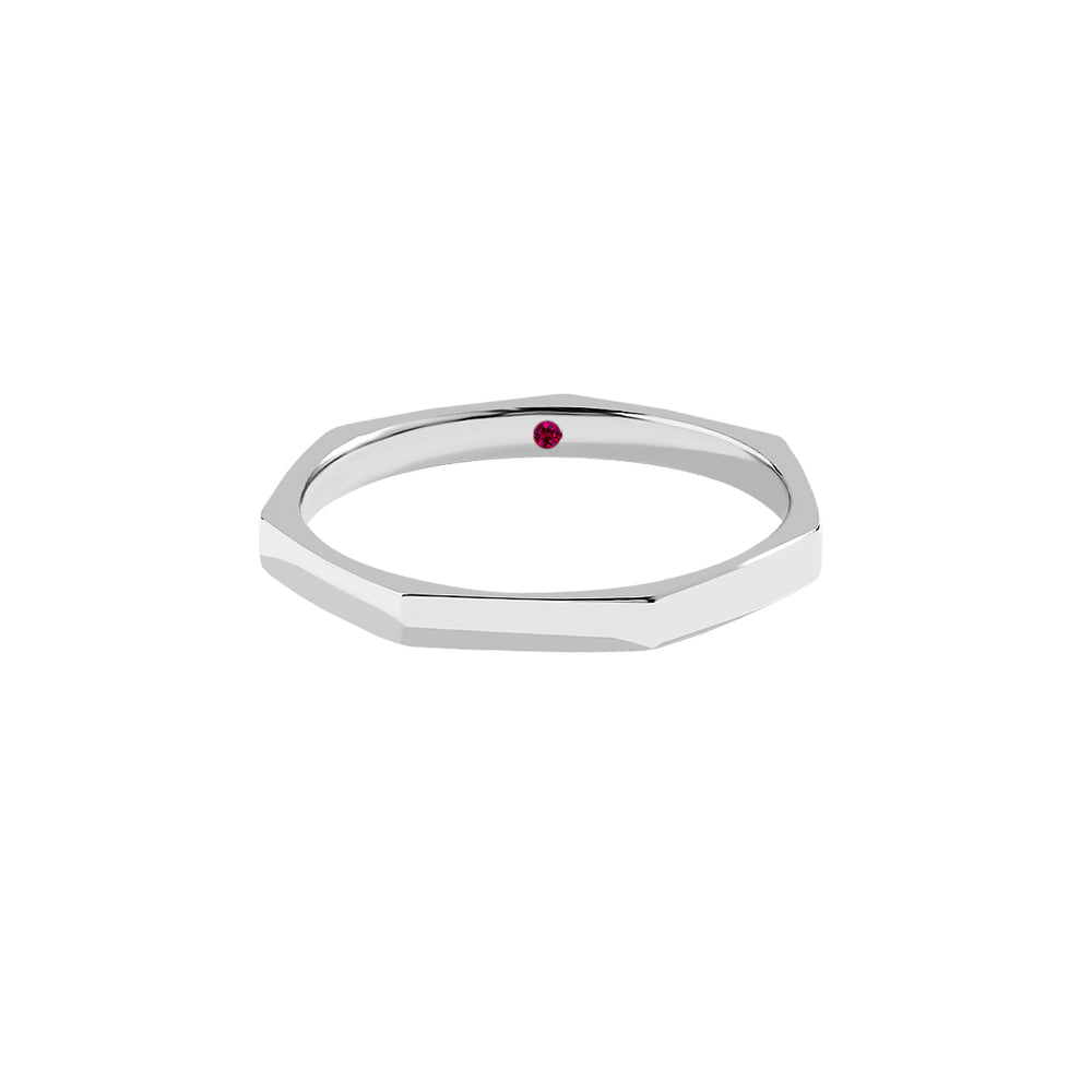 Men's Geometric Band Ring in 925 Sterling Silver - Atolyestone