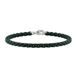 Atolyestone Green Box Chain Bracelet