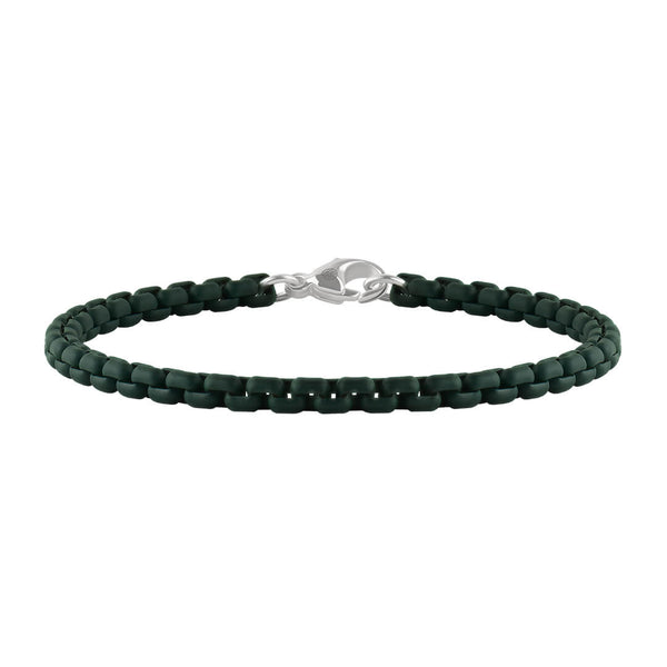 Atolyestone Green Box Chain Bracelet