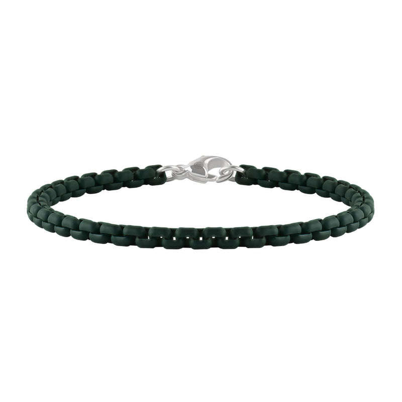 Atolyestone Green Box Chain Bracelet