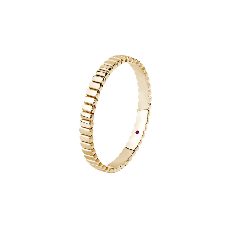 Real Gold Grosgrain Band Ring for Men