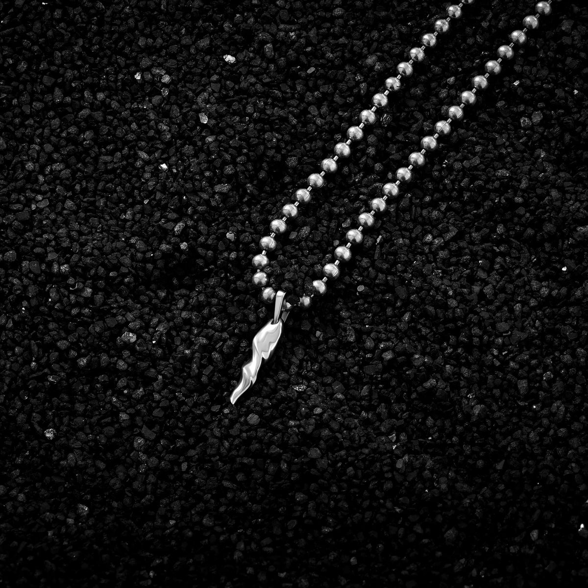 Solid Silver Horn Pendant