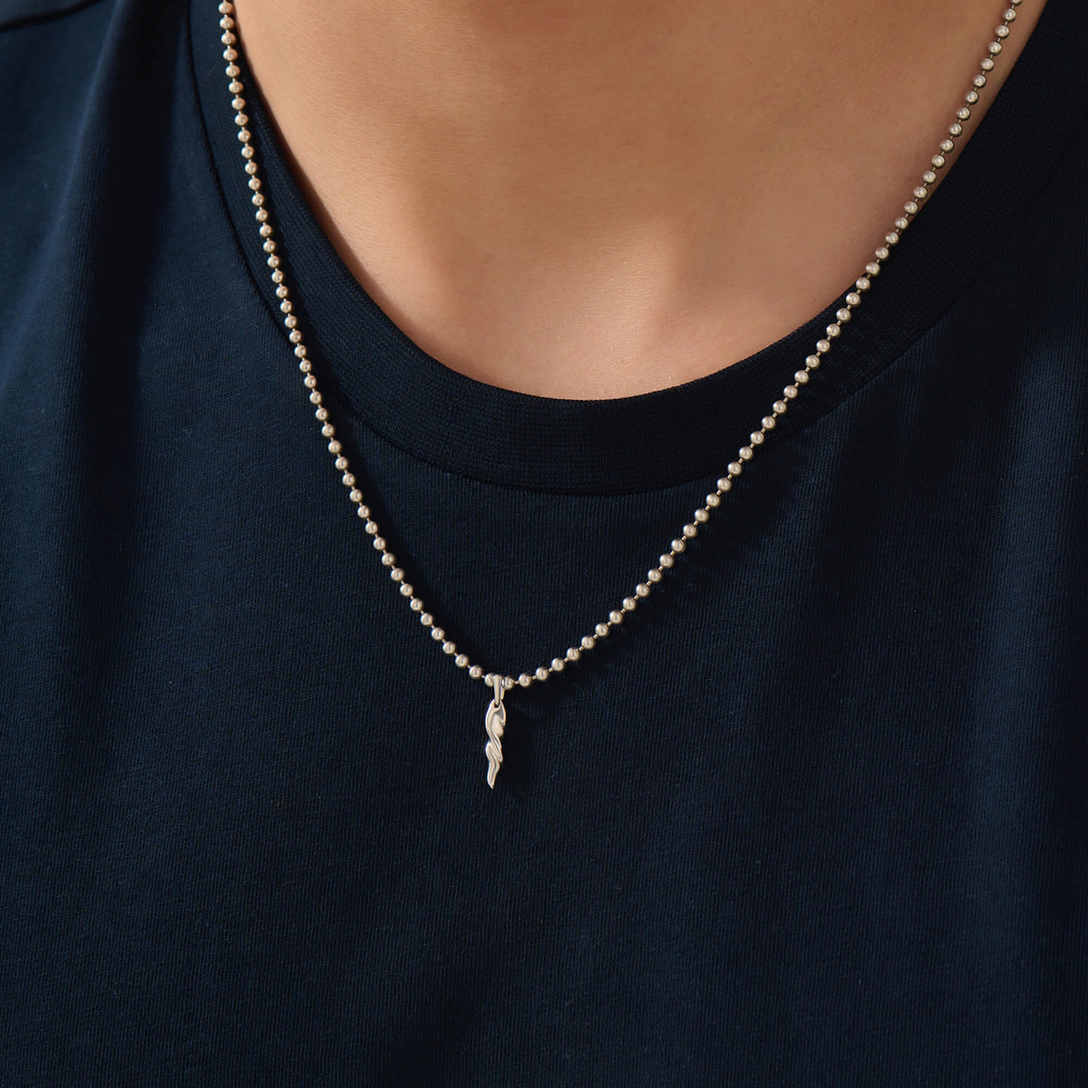 Sterling Silver Horn Pendant for Men